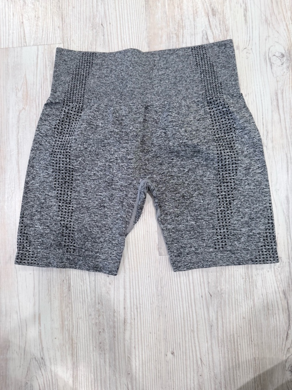 High-Waist Seamless Gray Women's Biker Shorts